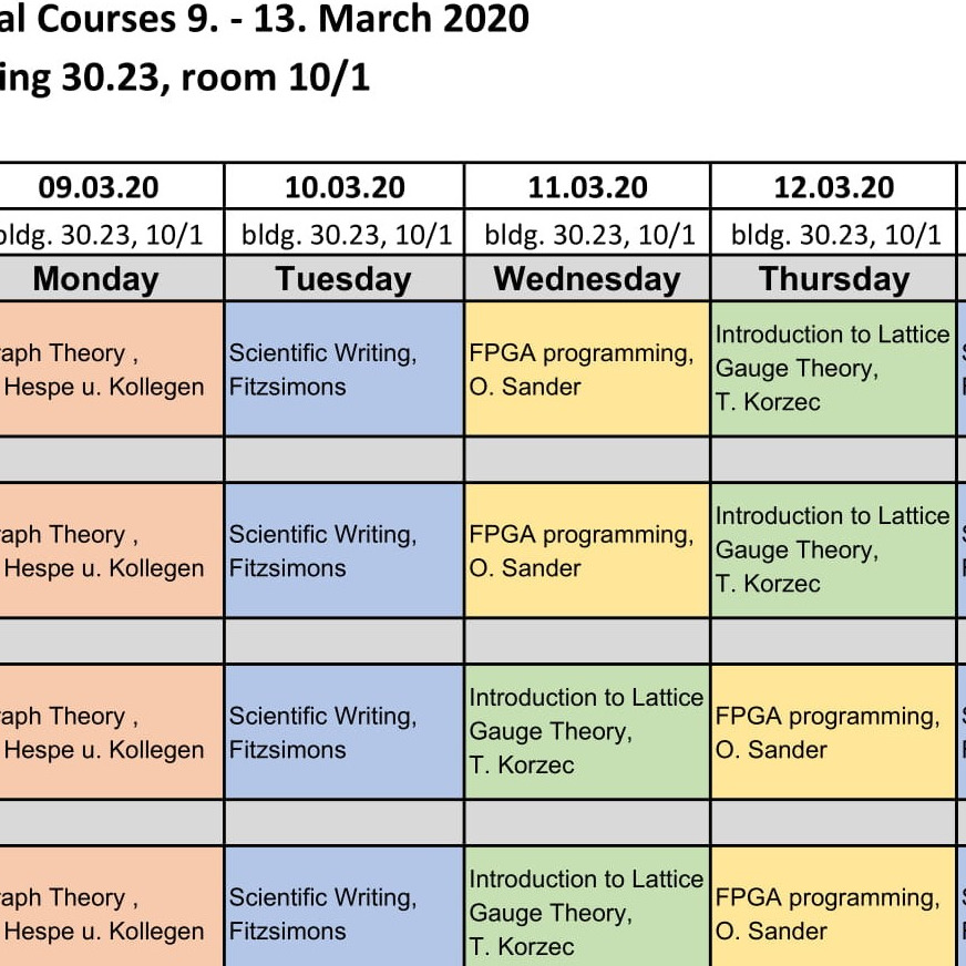 Topical courses